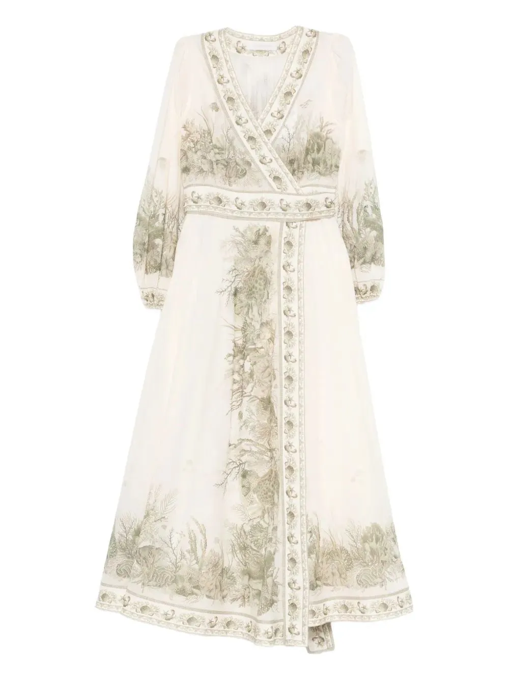 ZIMMERMANN WANDERLUST WRAP MIDI DRESS sold by Lord & Taylor