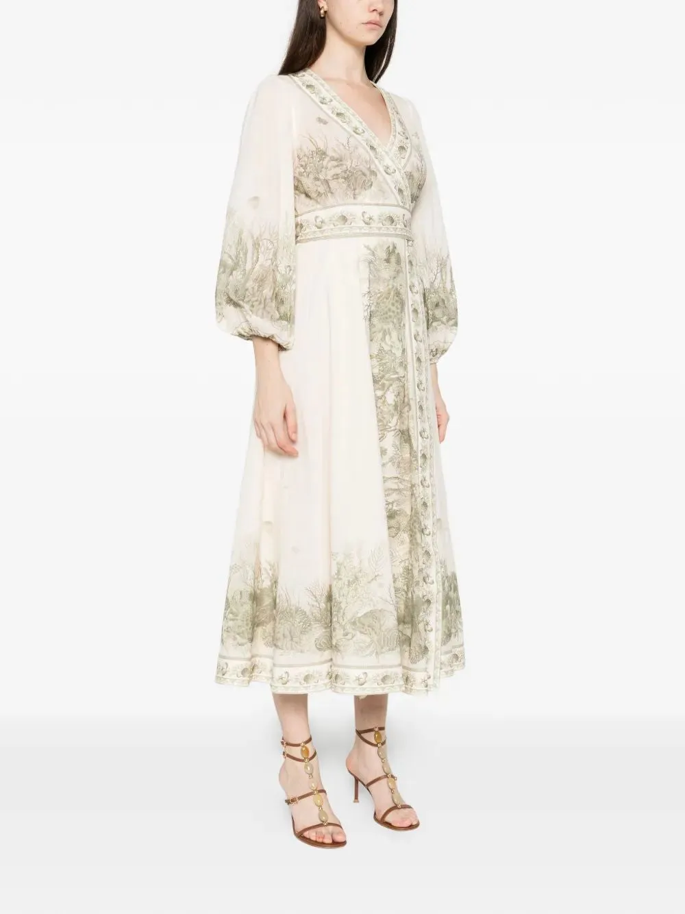 ZIMMERMANN WANDERLUST WRAP MIDI DRESS sold by Lord & Taylor product image thumbnail 2