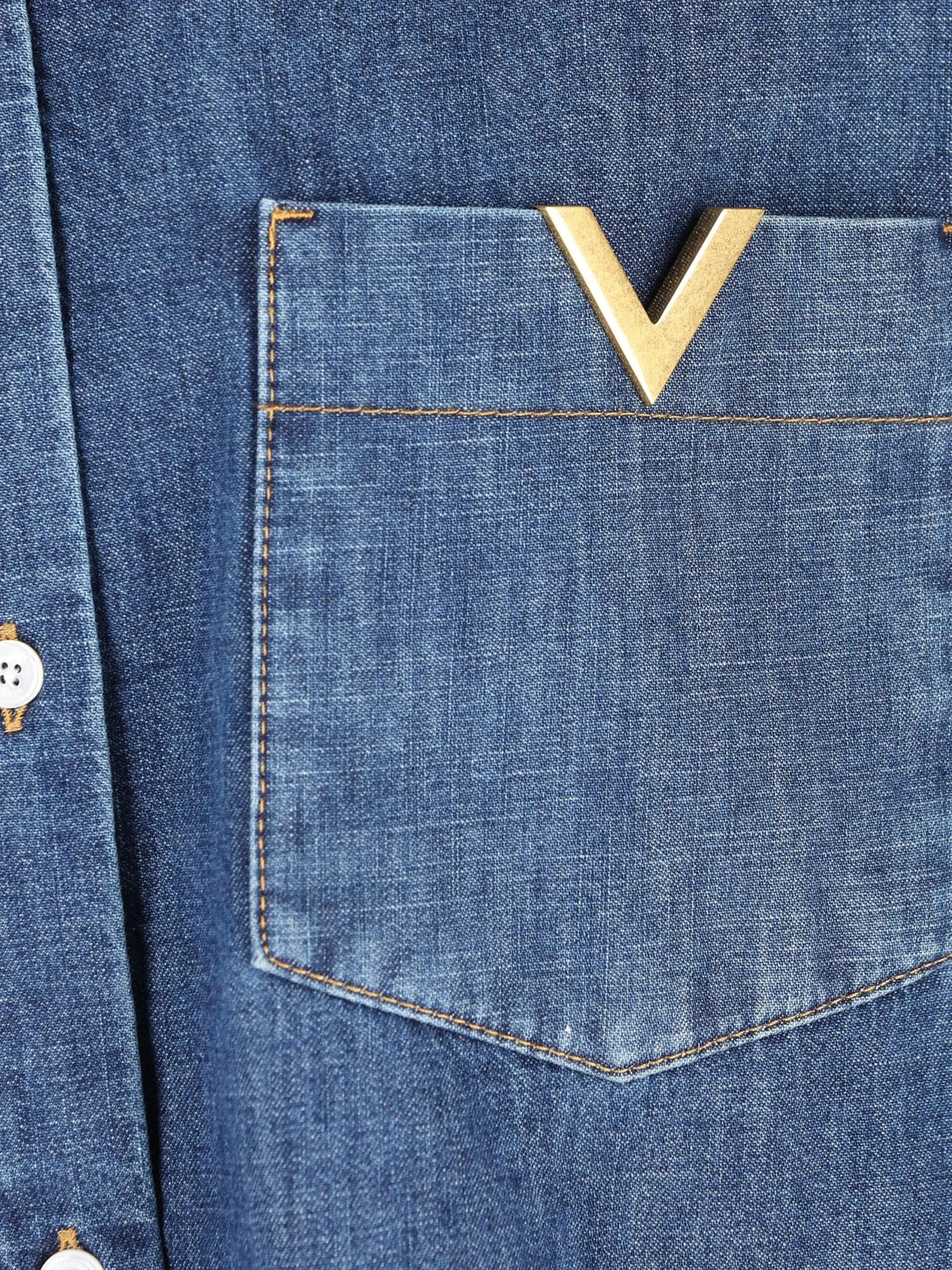 Denim shirt sold by Lord & Taylor product image thumbnail 4