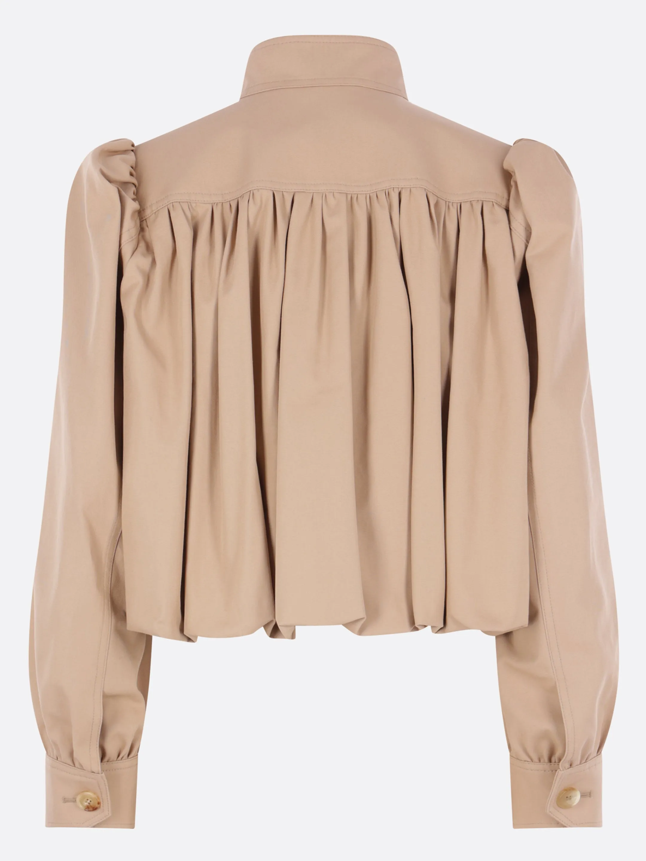 Gathered boule jacket in cotton canvas sold by Lord & Taylor product image thumbnail 2