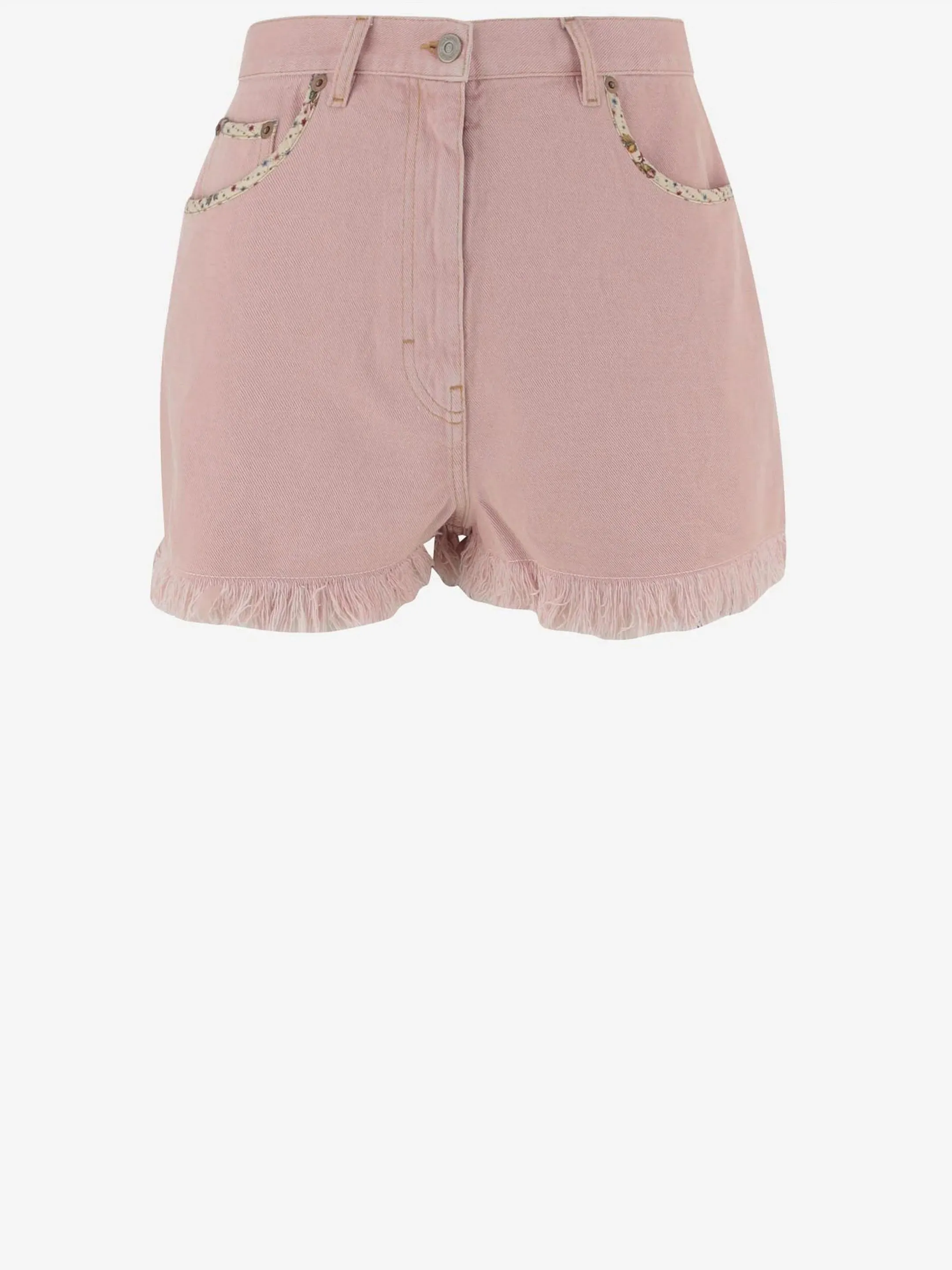 Pink denim shorts sold by Lord & Taylor