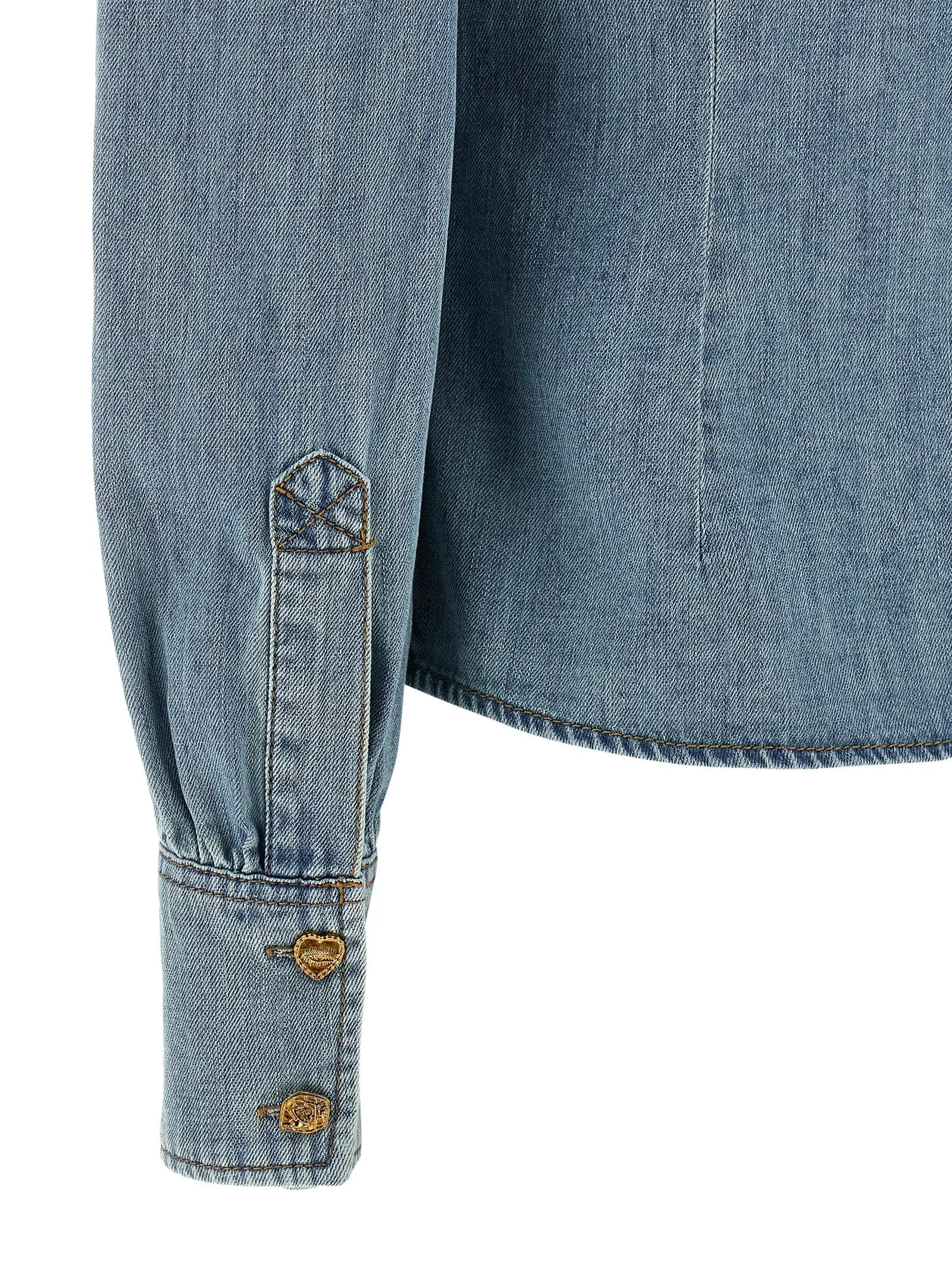 'Crush Denim' blouse sold by Lord & Taylor product image thumbnail 4