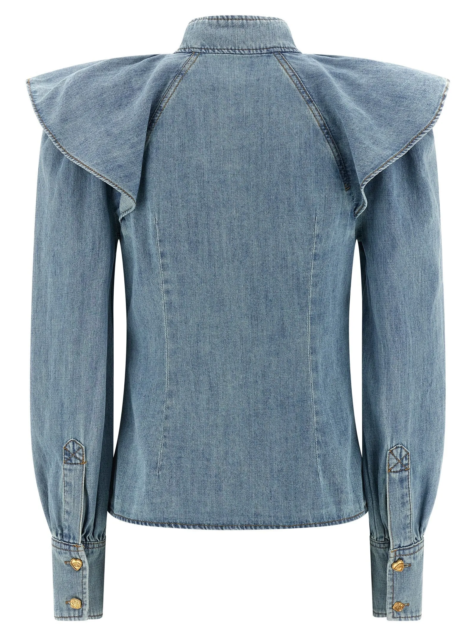'Crush Denim' blouse sold by Lord & Taylor product image thumbnail 2