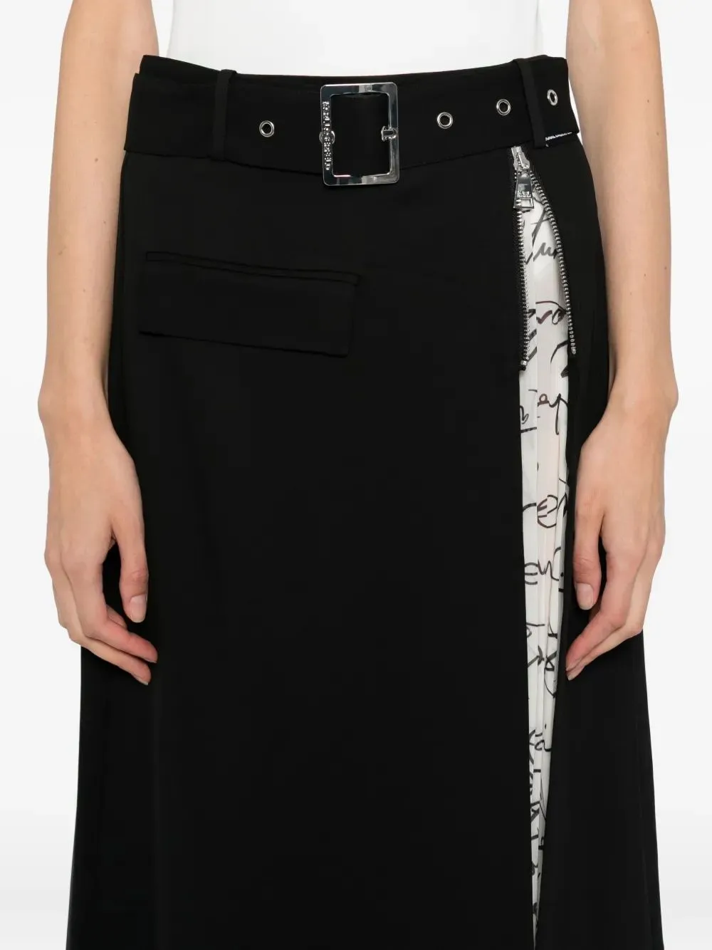 BLACK VISCOSE PLEATED PANEL SKIRT sold by Lord & Taylor product image thumbnail 5