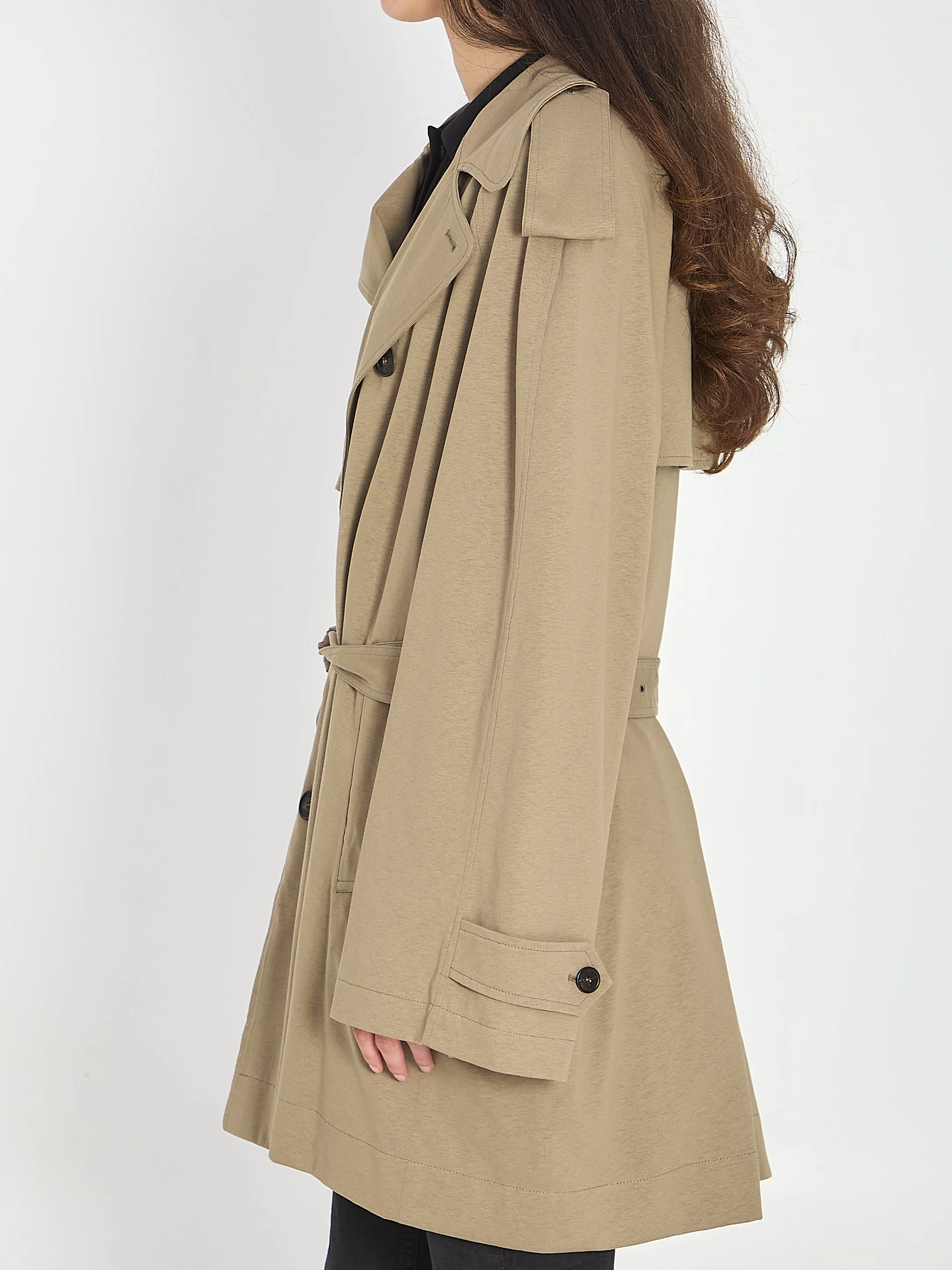 Short cocoon trench sold by Lord & Taylor product image thumbnail 3