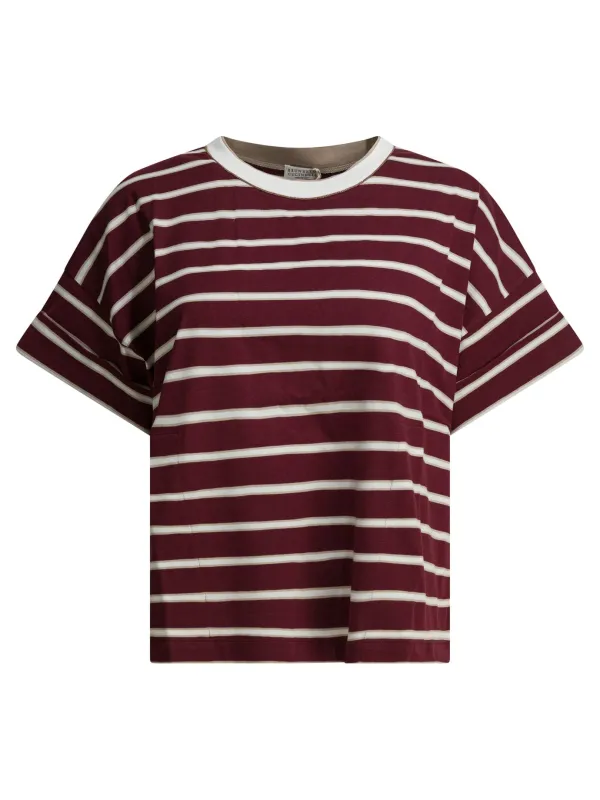 BORDEAUX COTTON T-SHIRT made by Brunello Cucinelli