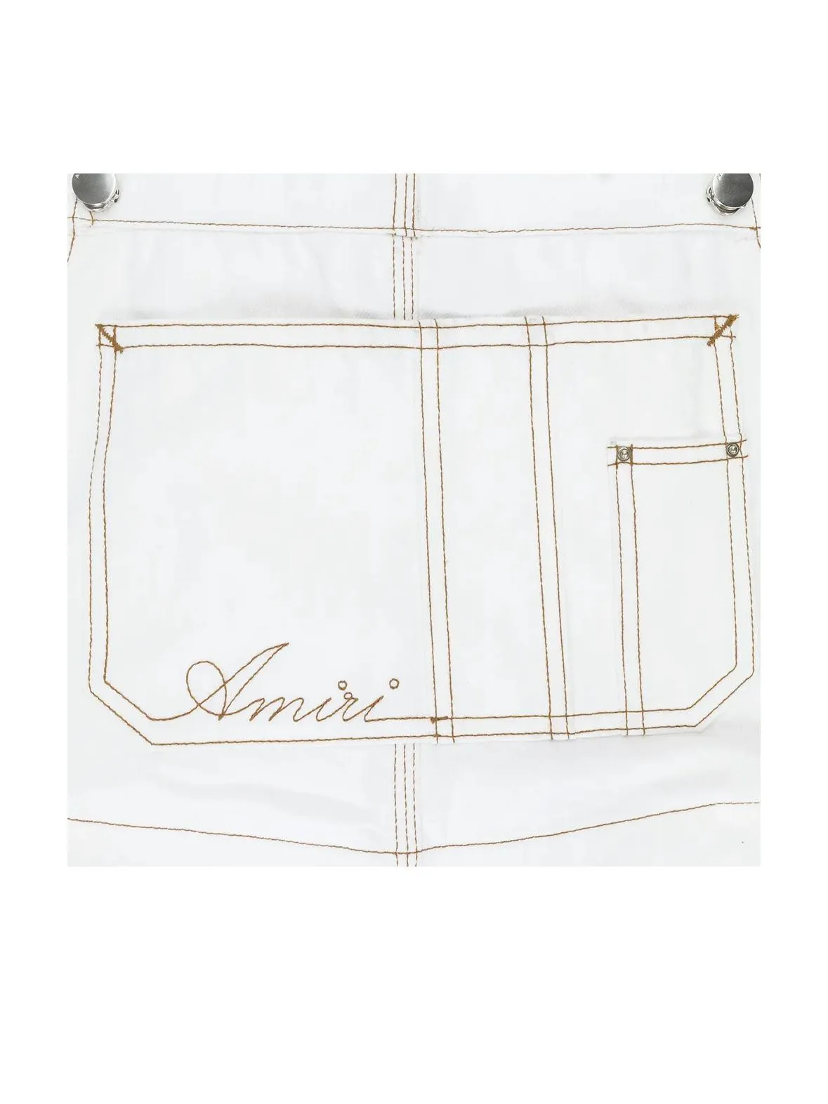 Amiri OVERALLS / WHITE TOPSTITCHING- Clay Indigo / Tobacco sold by Lord & Taylor product image thumbnail 2