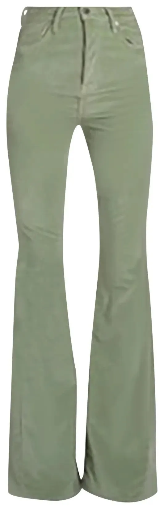 Amiri Velour Flare Stack Jeans Pants- Pale Lime sold by Lord & Taylor