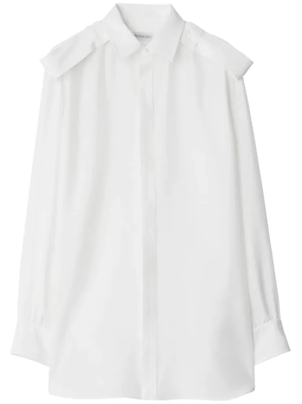 Long-sleeve silk shirt made by Burberry