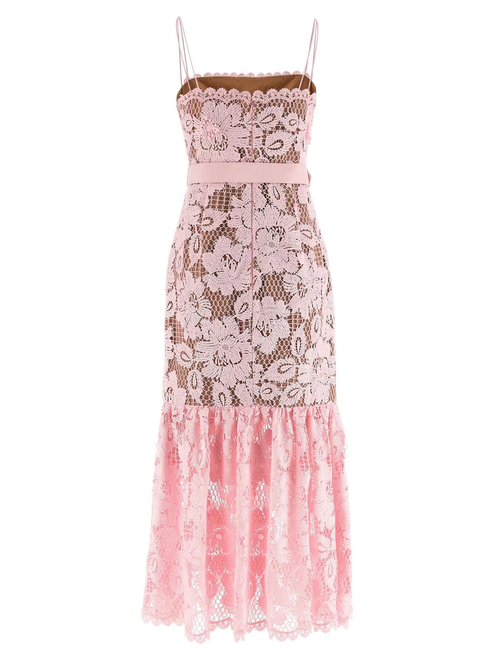 'Pink Crochet Lace Midi' dress sold by Lord & Taylor product image thumbnail 2