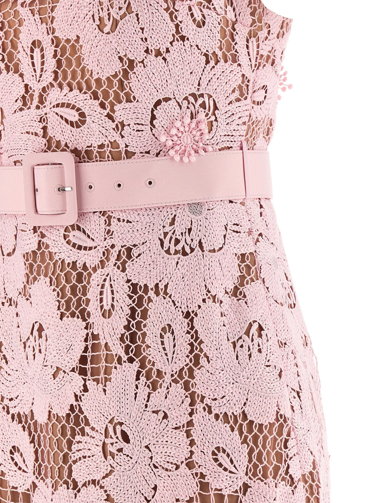 'Pink Crochet Lace Midi' dress sold by Lord & Taylor product image thumbnail 4