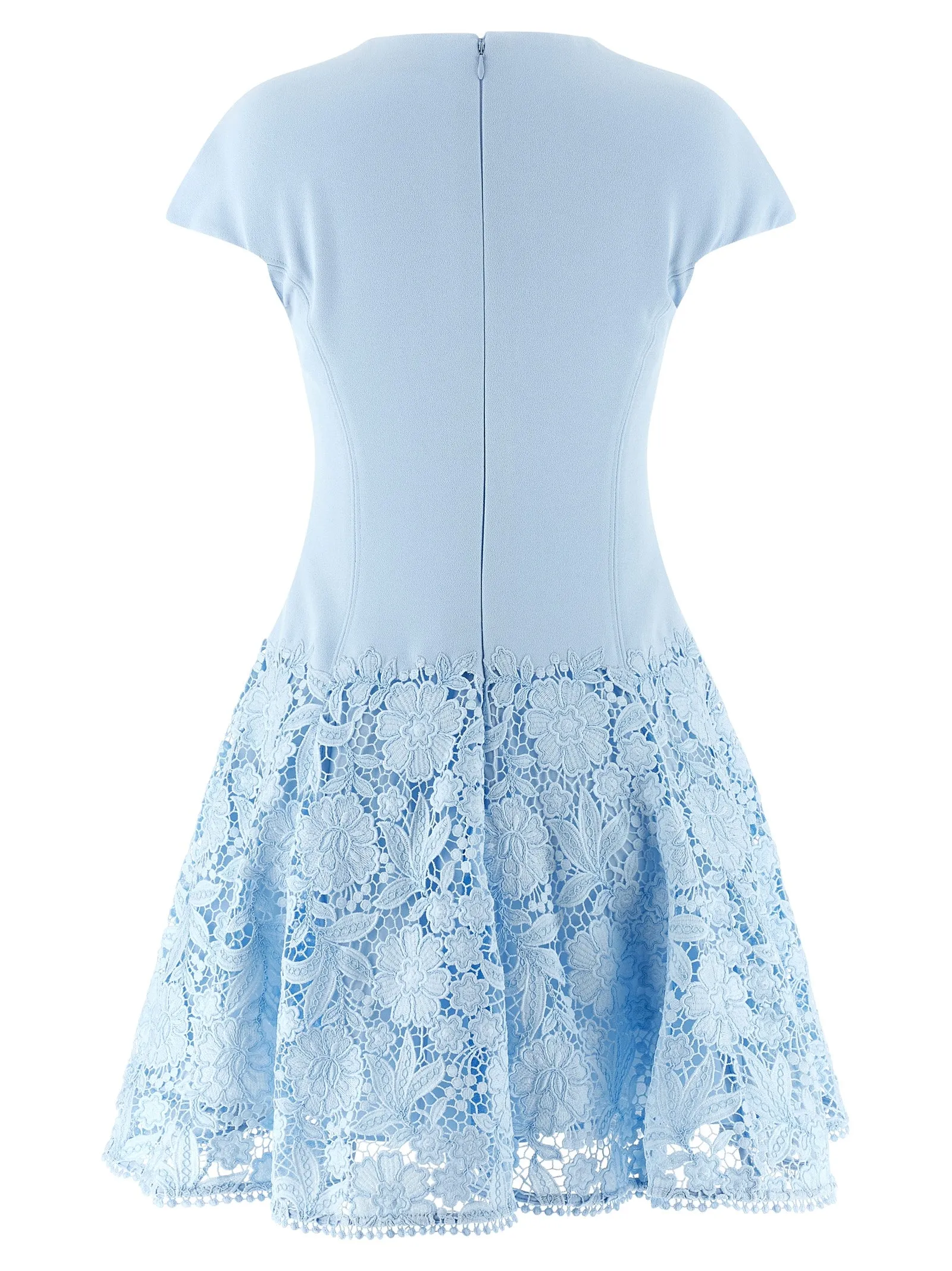 'Blue Crepe Lace' dress sold by Lord & Taylor product image thumbnail 2