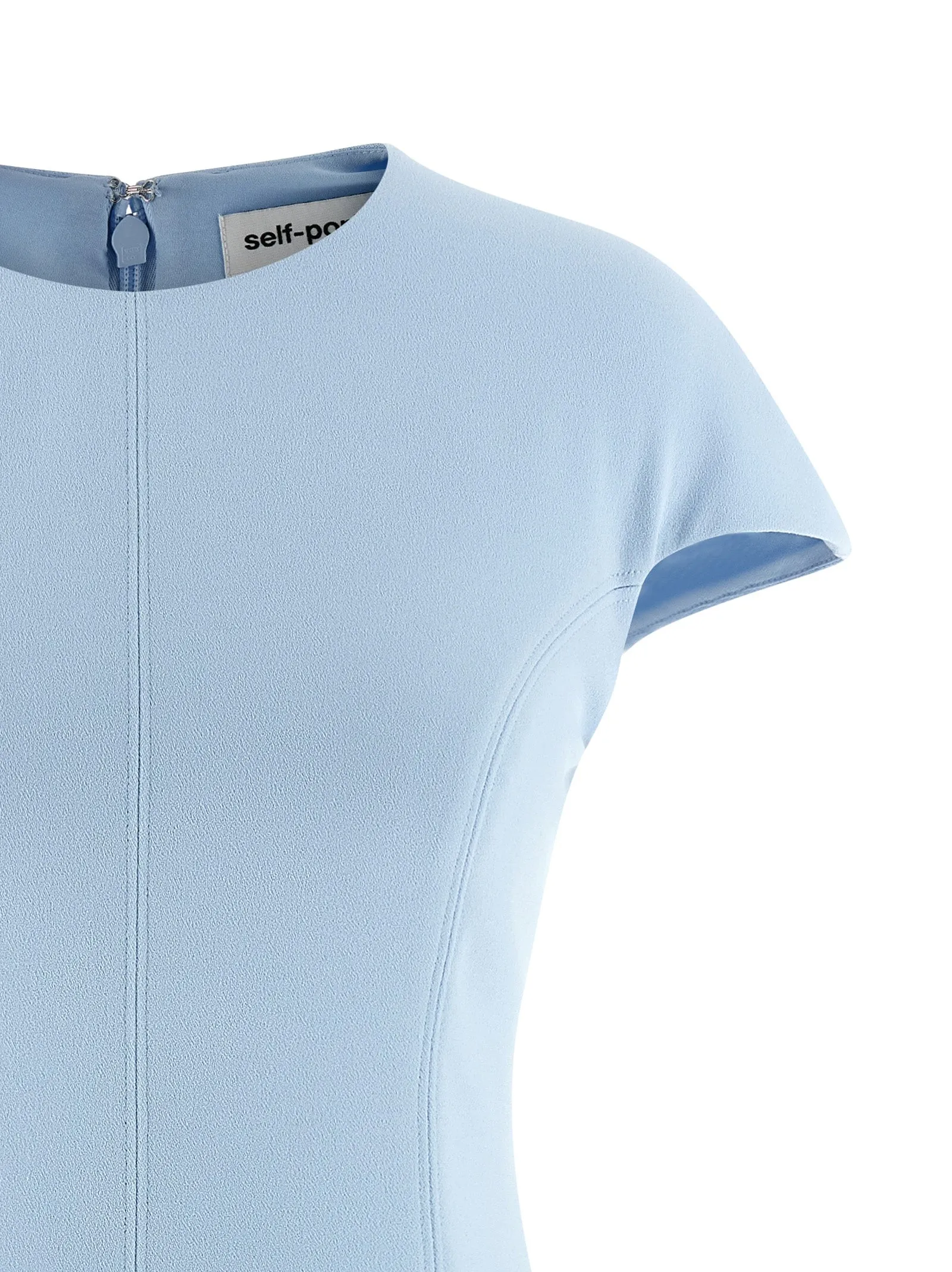 'Blue Crepe Lace' dress sold by Lord & Taylor product image thumbnail 3