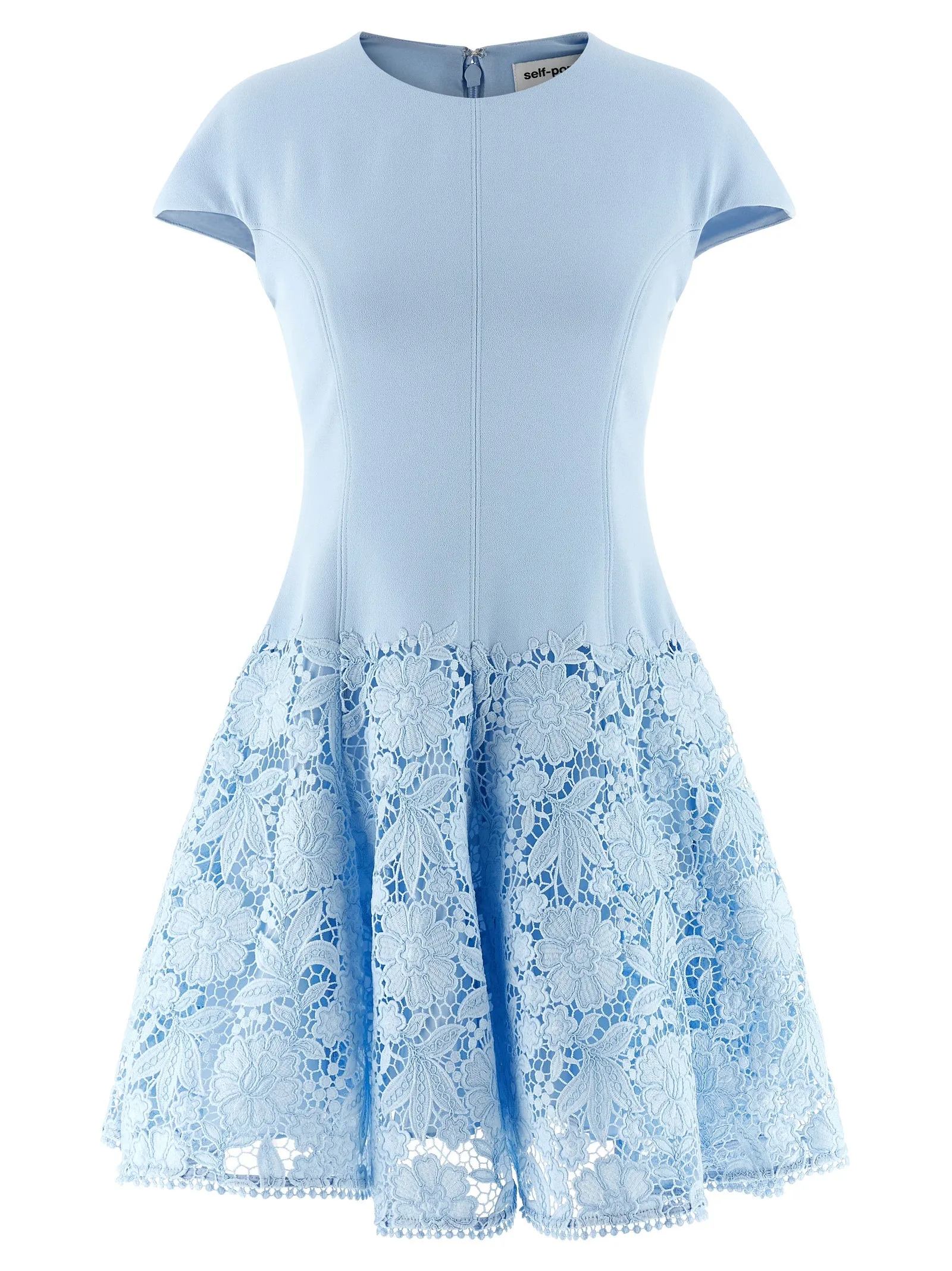 'Blue Crepe Lace' dress sold by Lord & Taylor