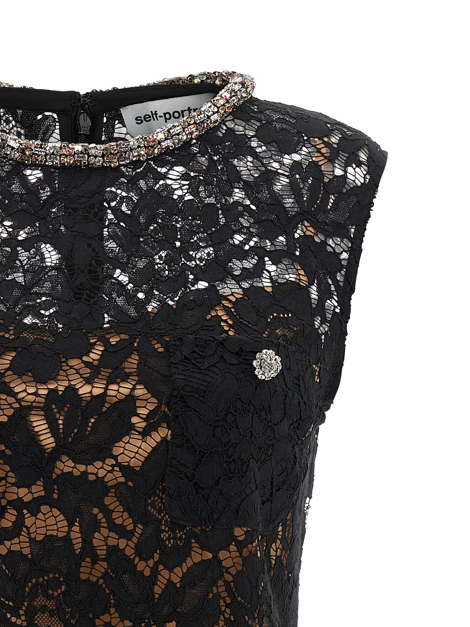 'Black lace crystal' dress sold by Lord & Taylor product image thumbnail 3