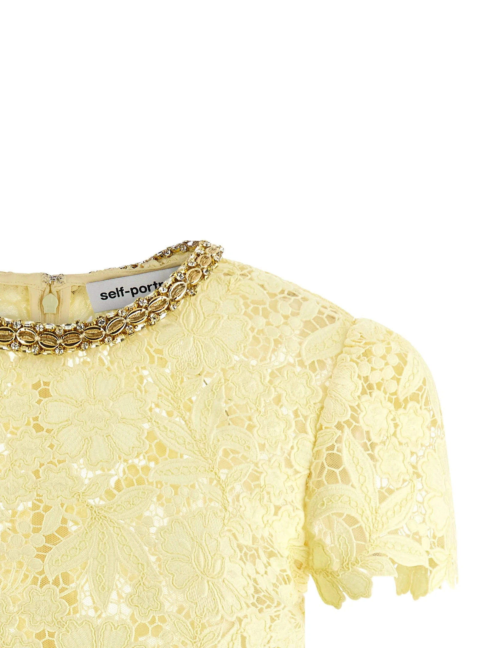 'Yellow Lace' top sold by Lord & Taylor product image thumbnail 3