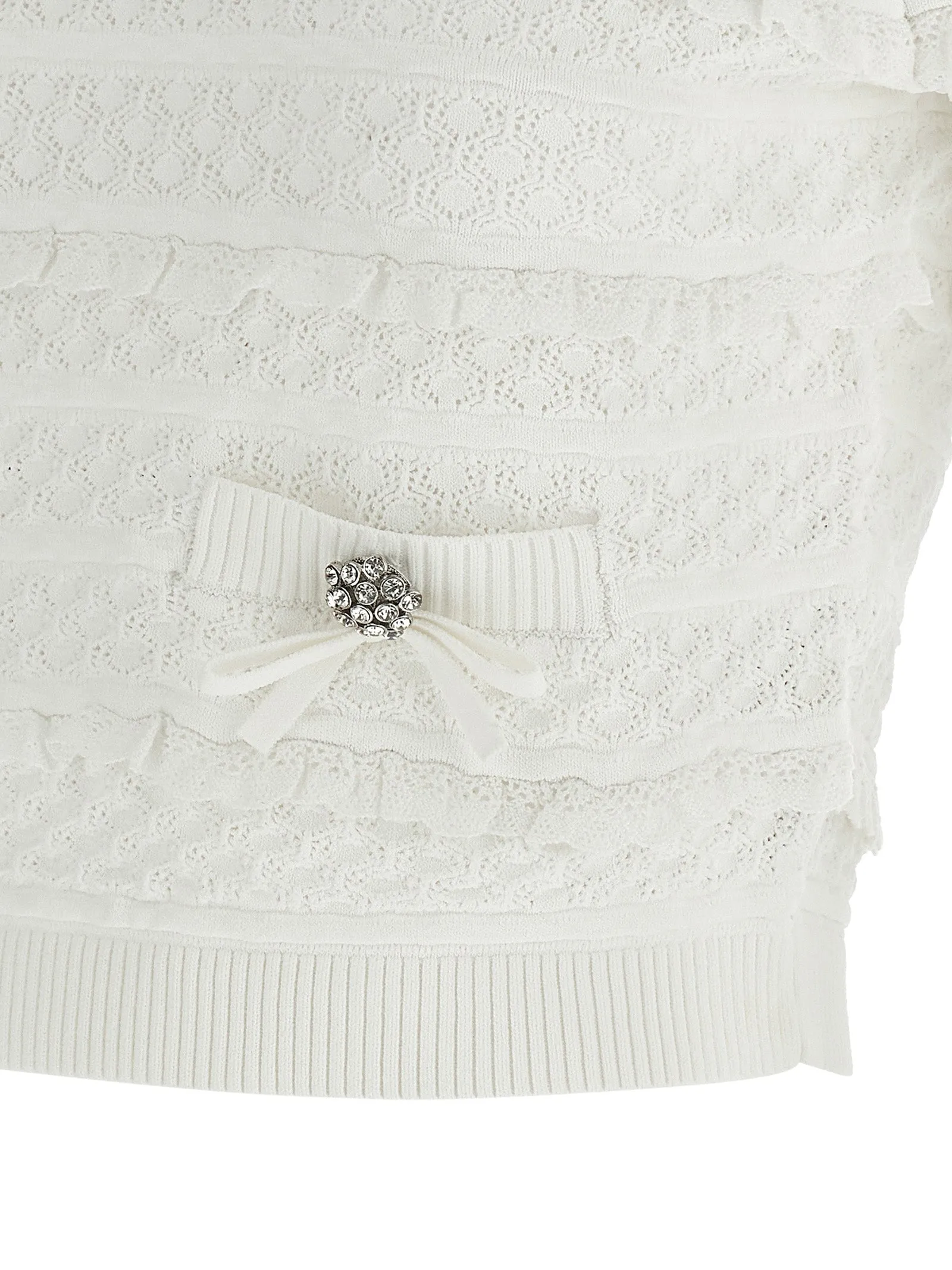 'Pointelle knit' top sold by Lord & Taylor product image thumbnail 4