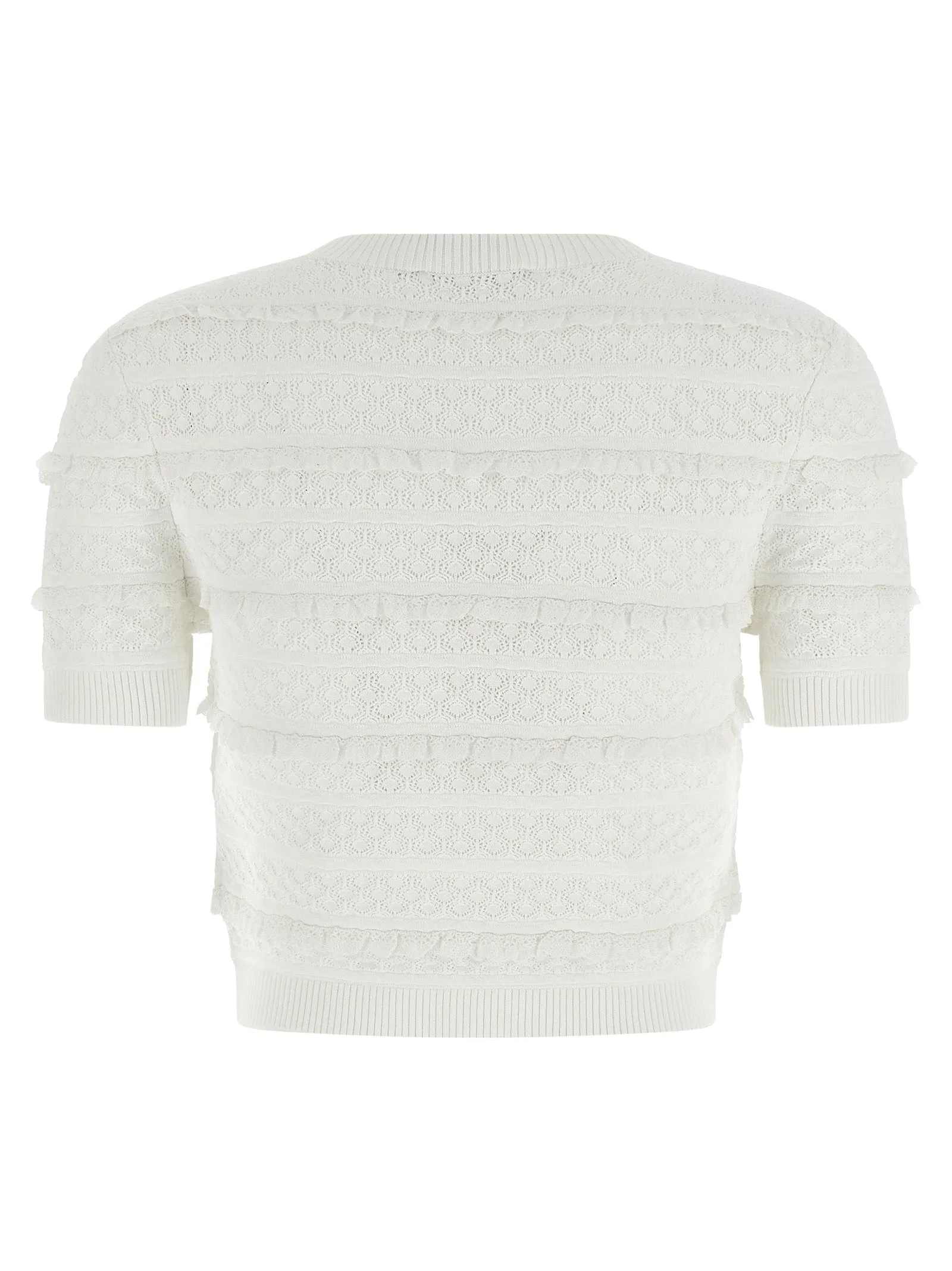 'Pointelle knit' top sold by Lord & Taylor product image thumbnail 2
