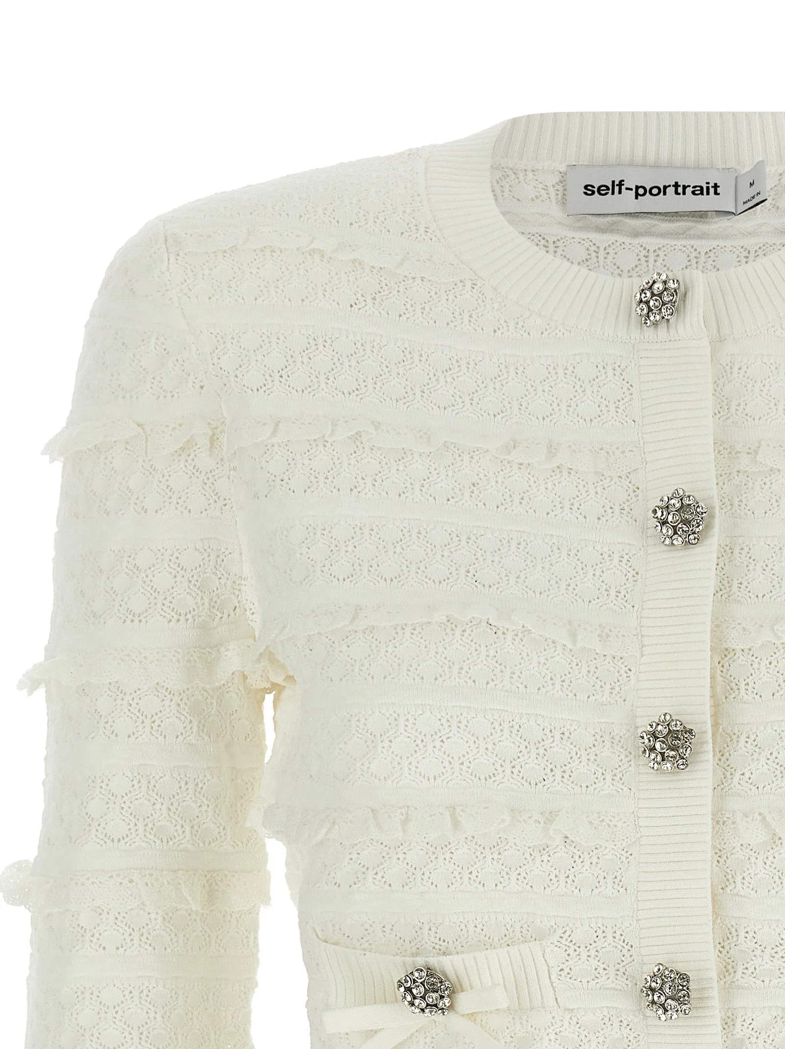 'Pointelle Diamante' cardigan sold by Lord & Taylor product image thumbnail 3