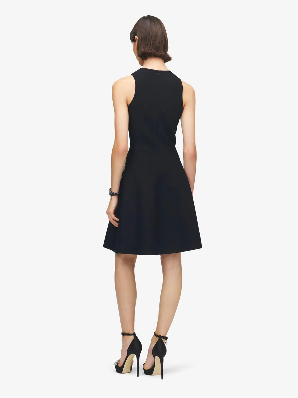 BLACK VISCOSE MINI DRESS sold by Lord & Taylor product image thumbnail 3