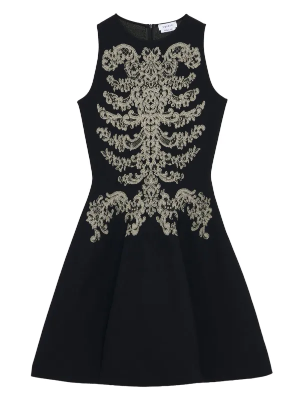 BLACK VISCOSE MINI DRESS made by Alexander McQueen