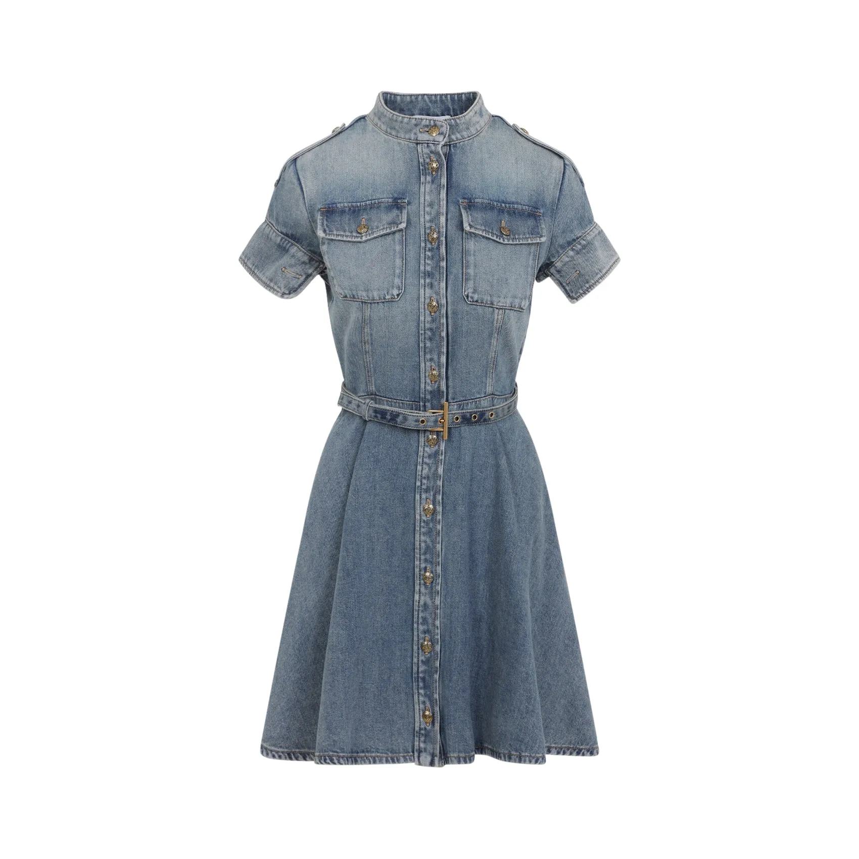 LIGHT BLUE DENIM MINI DRESS sold by Lord & Taylor