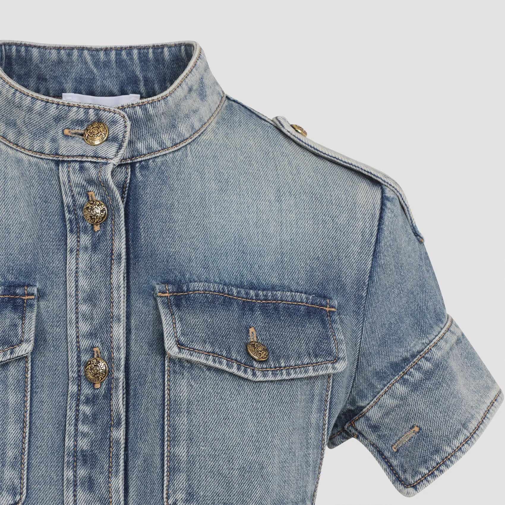 LIGHT BLUE DENIM MINI DRESS sold by Lord & Taylor product image thumbnail 5
