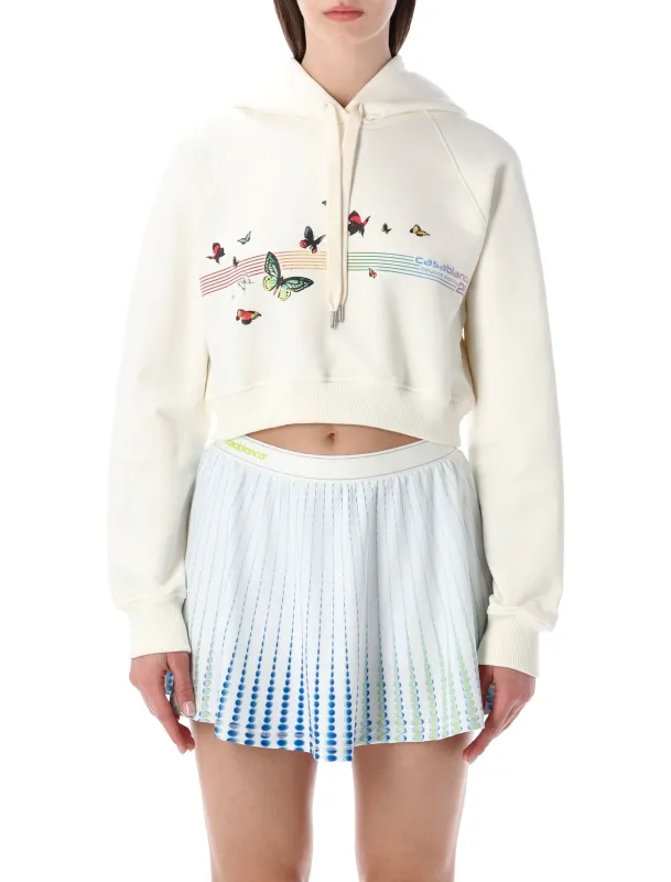 CASABLANCA BUTTERFLY CROP HOODIE sold by Lord & Taylor