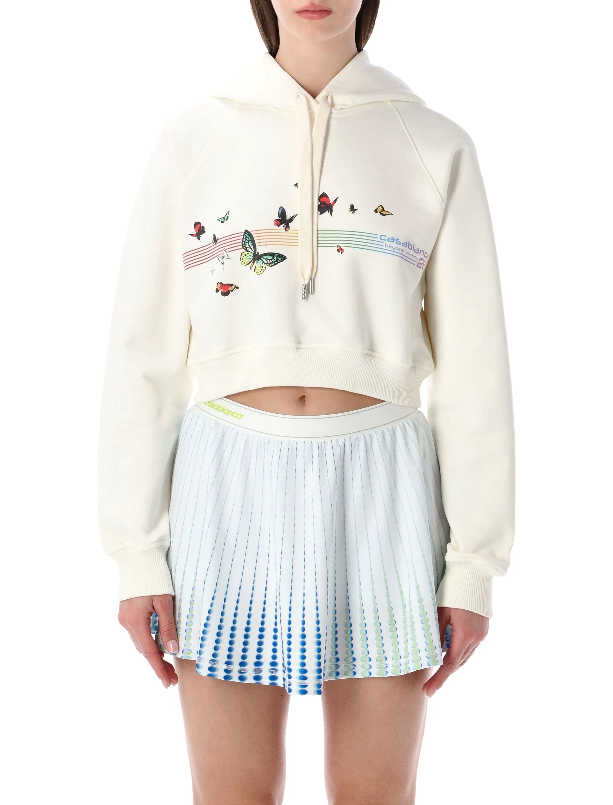 CASABLANCA BUTTERFLY CROP HOODIE sold by Lord & Taylor