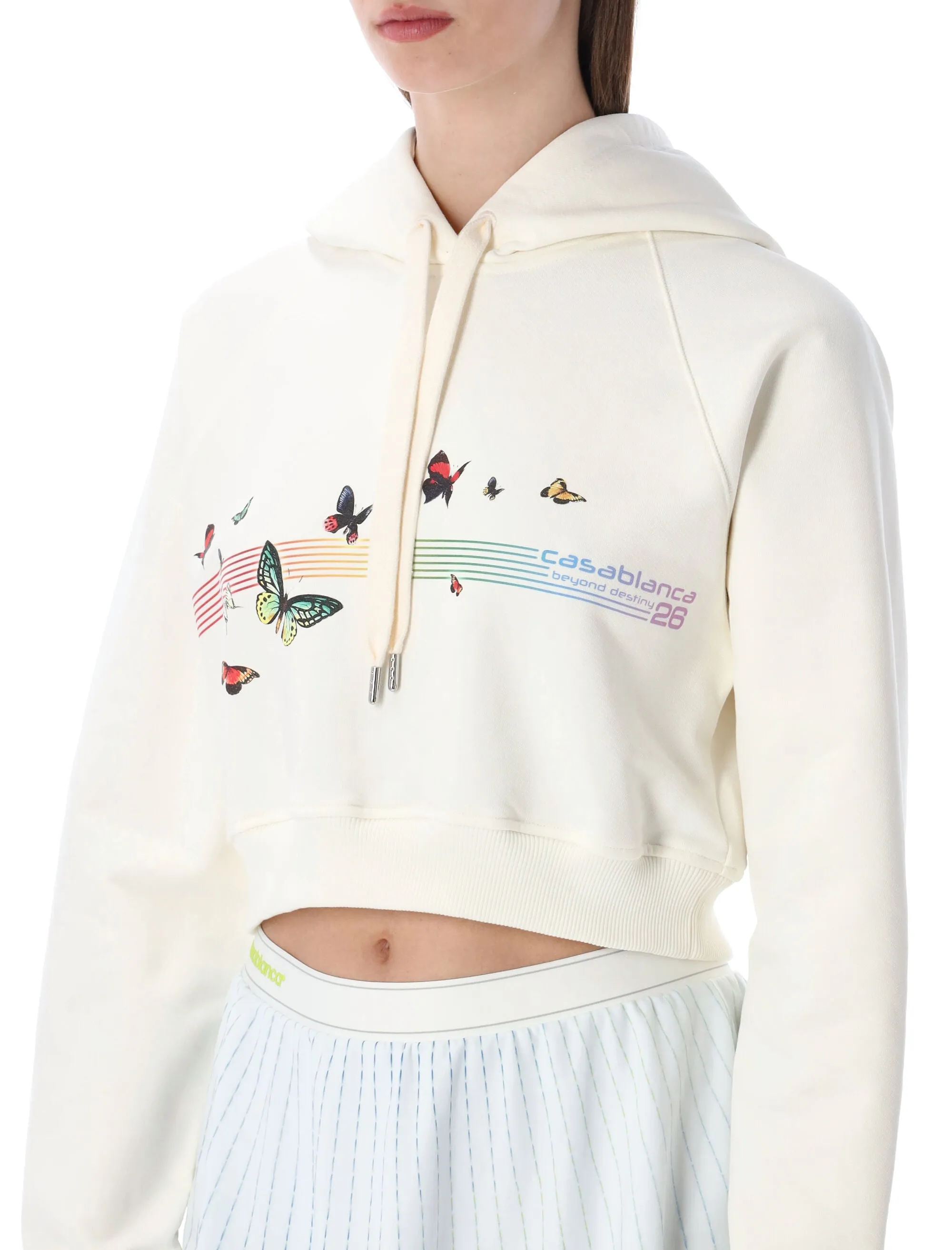 CASABLANCA BUTTERFLY CROP HOODIE sold by Lord & Taylor product image thumbnail 3