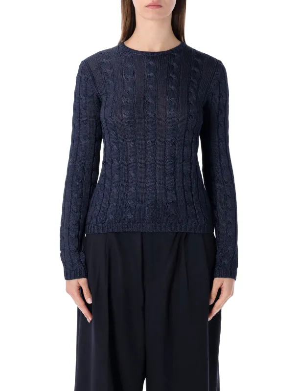 RALPH LAUREN SILK CABLE-KNIT SWEATER sold by Lord & Taylor