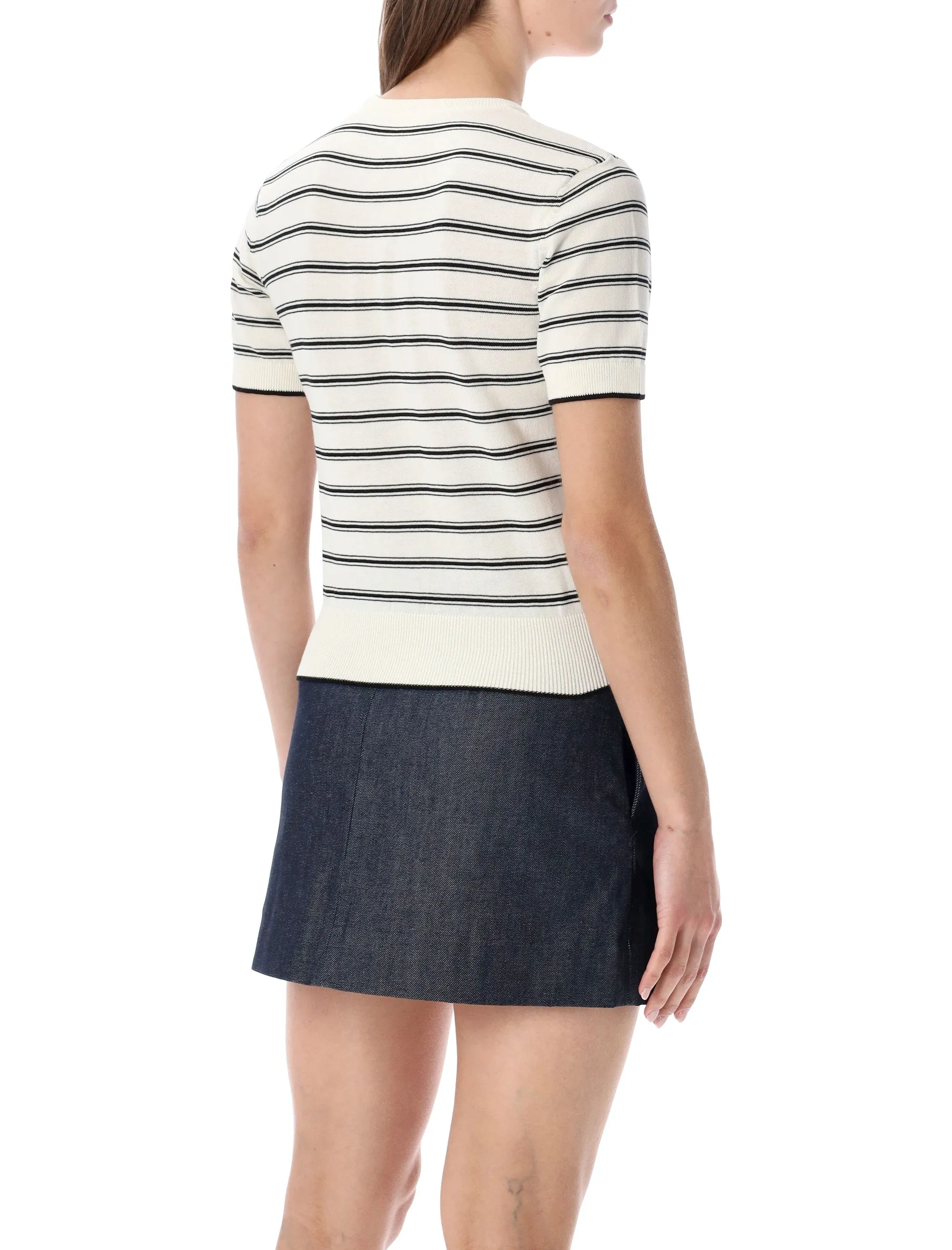 A.P.C. STRIPED SHORT-SLEEVE KNIT TOP sold by Lord & Taylor product image thumbnail 2