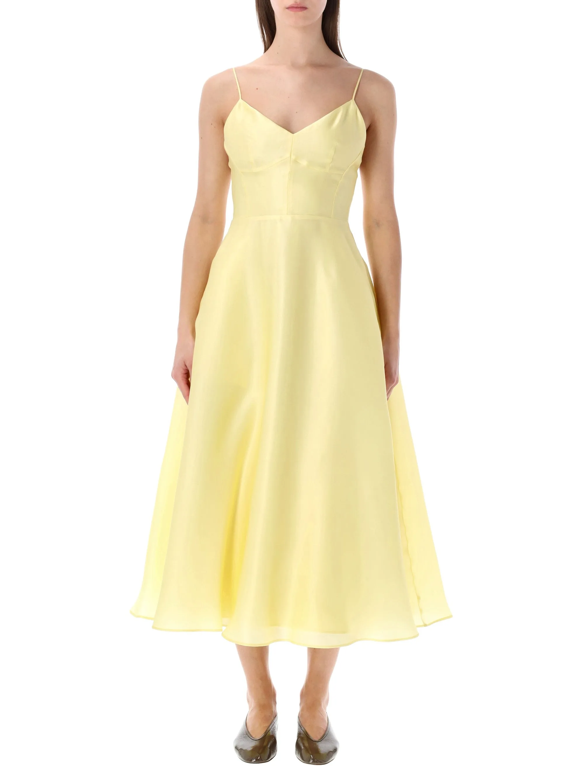 ALBERTA FERRETTI SILK ORGANZA MIDI DRESS sold by Lord & Taylor