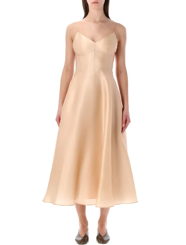 ALBERTA FERRETTI SILK ORGANZA MIDI DRESS sold by Lord & Taylor