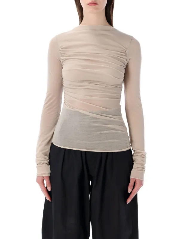 SOEUR GAIA DRAPED LONG-SLEEVE TOP made by soeur