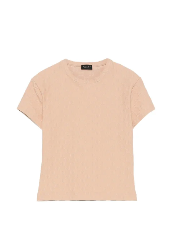 BEIGE POLYAMIDE T-SHIRT made by Gucci
