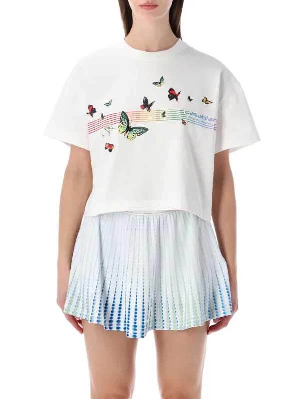 CASABLANCA BUTTERFLY CROPPED T-SHIRT sold by Lord & Taylor