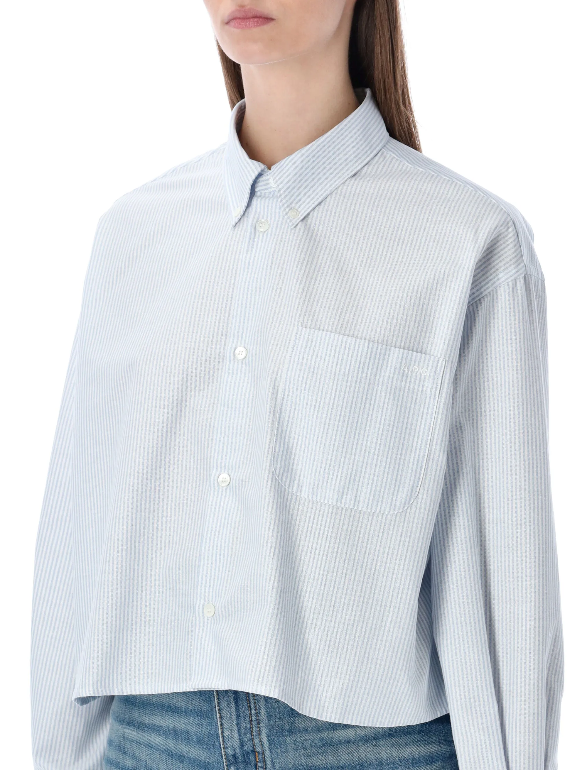 A.P.C. STRIPED COTTON SHIRT sold by Lord & Taylor product image thumbnail 3
