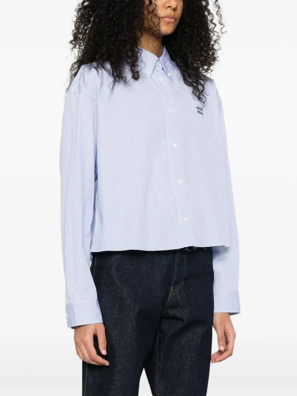 BASTONCINO WHITE BLUE COTTON SHIRT sold by Lord & Taylor product image thumbnail 3