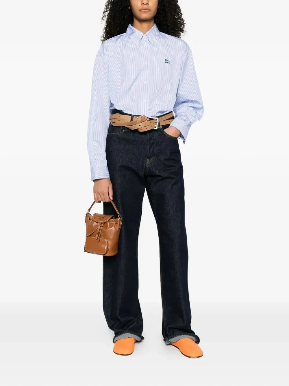 BASTONCINO WHITE BLUE COTTON SHIRT sold by Lord & Taylor product image thumbnail 2