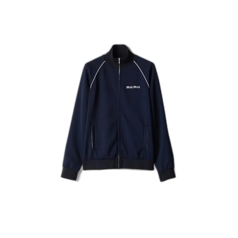 JERSEY TEC POLYESTER BLOUSON JACKET made by Miu Miu