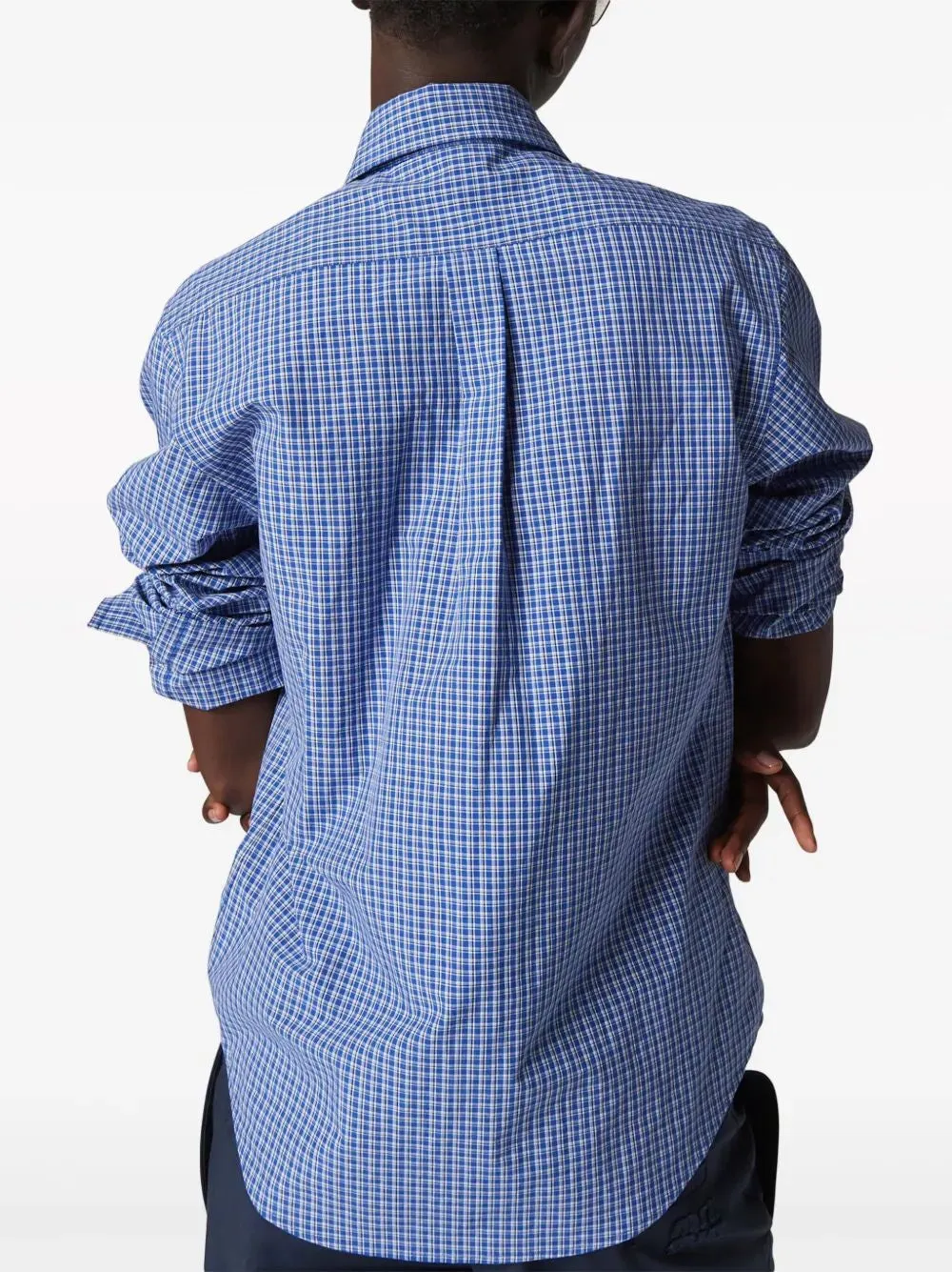 CHECK LIGHT BLUE COTTON SHIRT sold by Lord & Taylor product image thumbnail 3