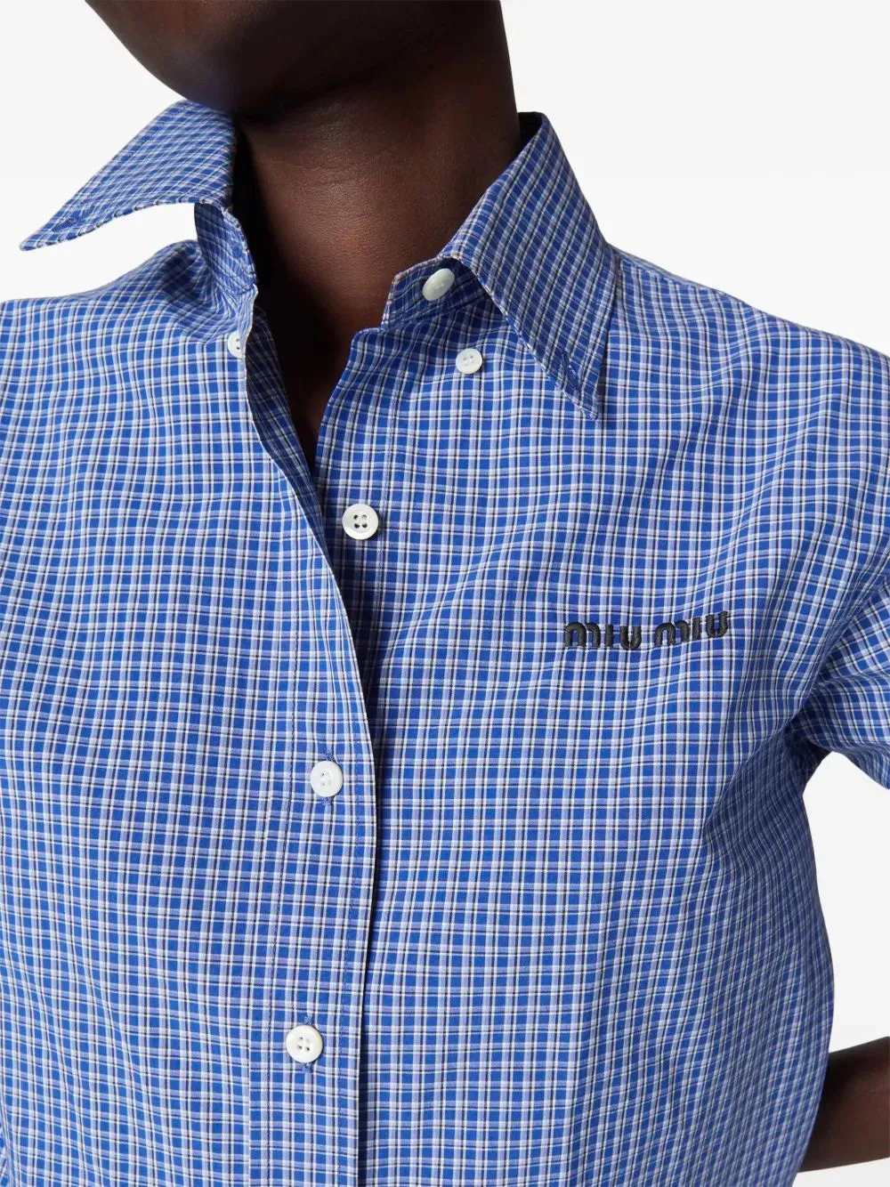 CHECK LIGHT BLUE COTTON SHIRT sold by Lord & Taylor product image thumbnail 4