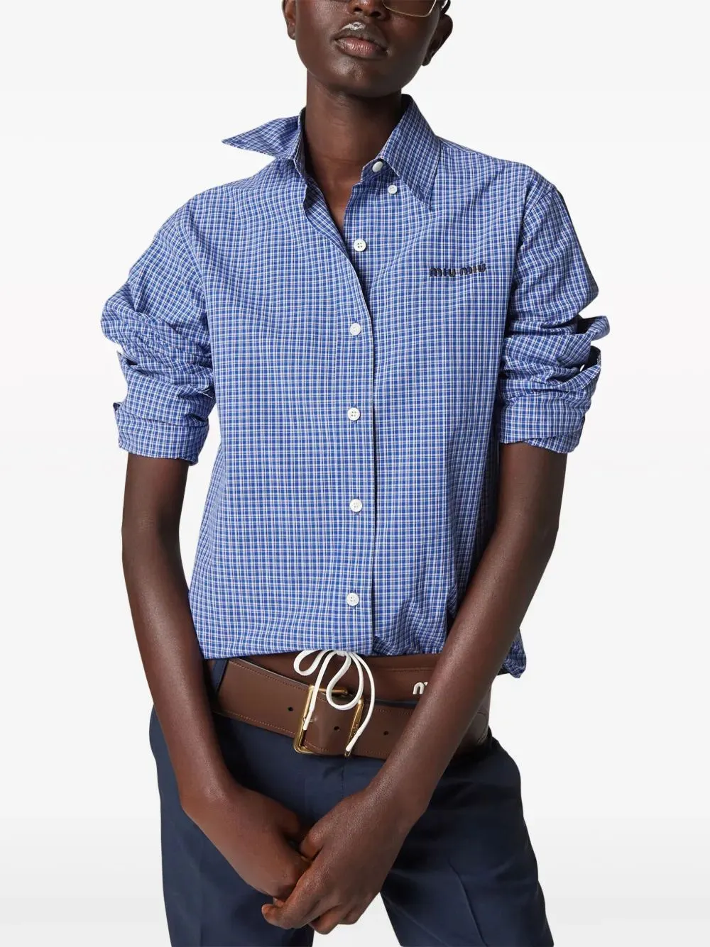 CHECK LIGHT BLUE COTTON SHIRT sold by Lord & Taylor product image thumbnail 2