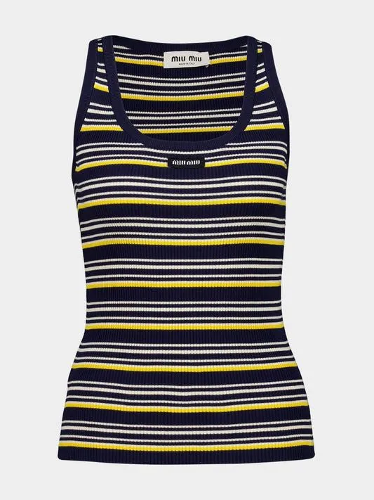 BLUE COTTON TANK TOP sold by Lord & Taylor