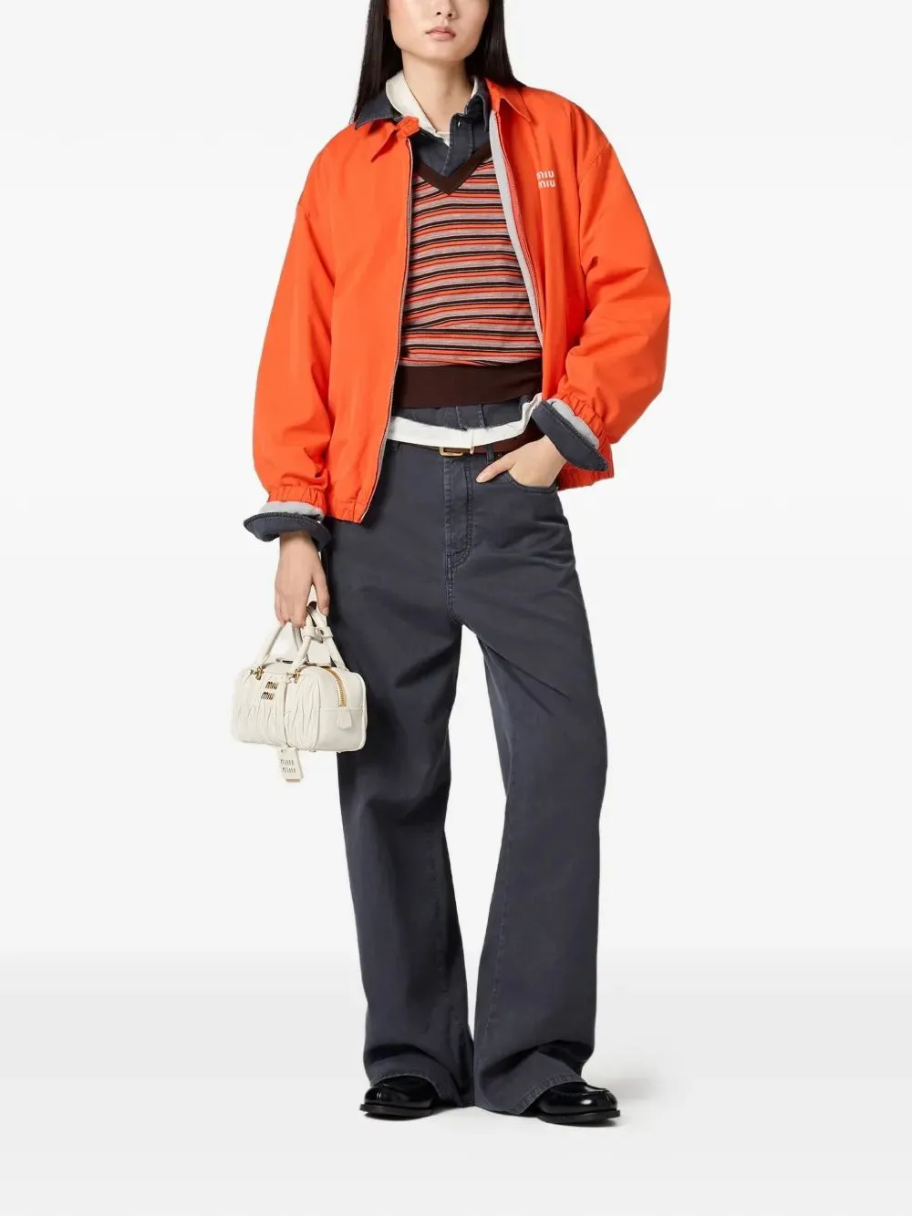 LIGHT OLD SMOKE GREY COTTON DENIM PANTS sold by Lord & Taylor product image thumbnail 2