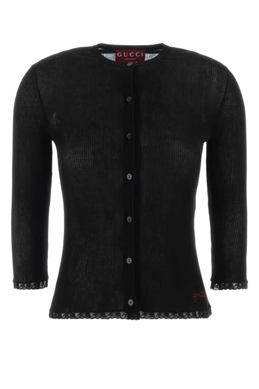 BLACK COTTON CARDIGAN sold by Lord & Taylor