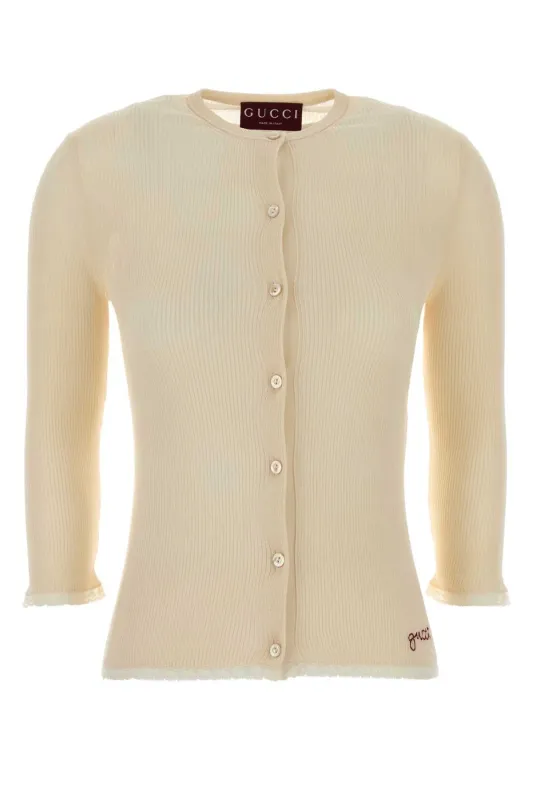 CREAM COTTON CARDIGAN made by Lord & Taylor