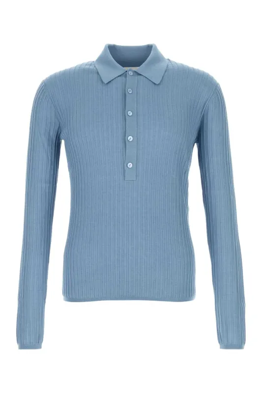 LIGHT BLUE WOOL BLEND POLO SHIRT sold by Lord & Taylor