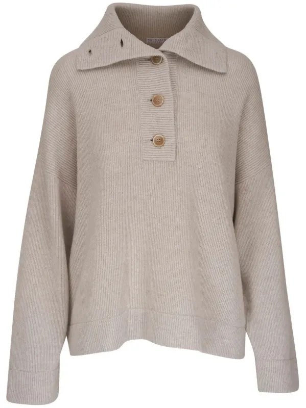 MOCK NECK CASHMERE SWEATER made by Brunello Cucinelli